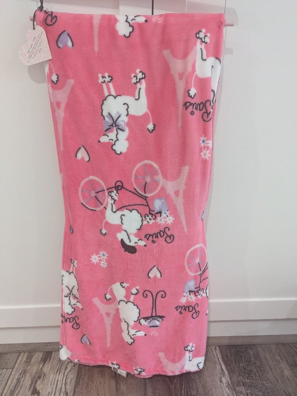 Betsey Johnson Plush Throw Poodle